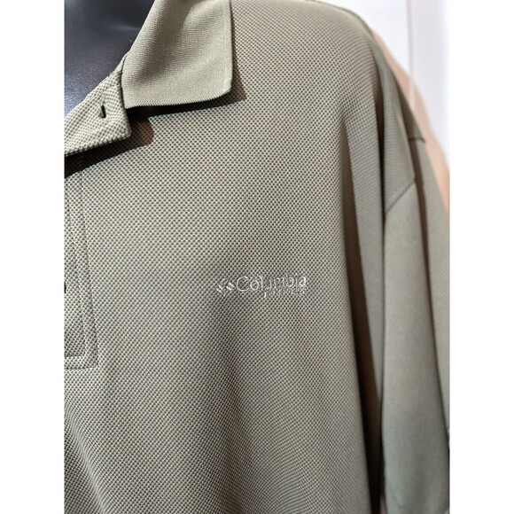 Columbia PFG Omni Shade Polo Mens Size XL Green Polyester Vented - Picture 2 of 9